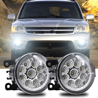 Front Bumper LED Fog Light Lamps For Mitsubishi 2006-2012 Eclipse/Endeavor PAIR