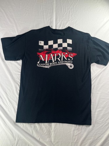 T-shirt vintage Gildan stampa grafica grande Black Mark's corpo e vernice personalizzata - Foto 11 di 13