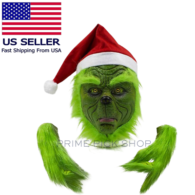 グリンチ マスク Grinch コスプレ ハロウィン クリスマス デコレーション グリンチ マスク Grinch コスプレ ハロウィン クリスマス