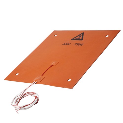310 * 310mm 750 Watt Silikonkautschuk Heizkissen Heizmatte für 3D - Afbeelding 6 van 7
