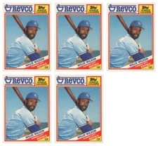 (5) 1988 Topps Revco League Leaders Baseball #25 Willie Wilson Lot Royals