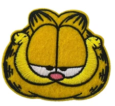GARFIELD THE CAT HEAD - COMIC STRIP - CARTOON - Embroidered Iron-On/Sew-On Patch
