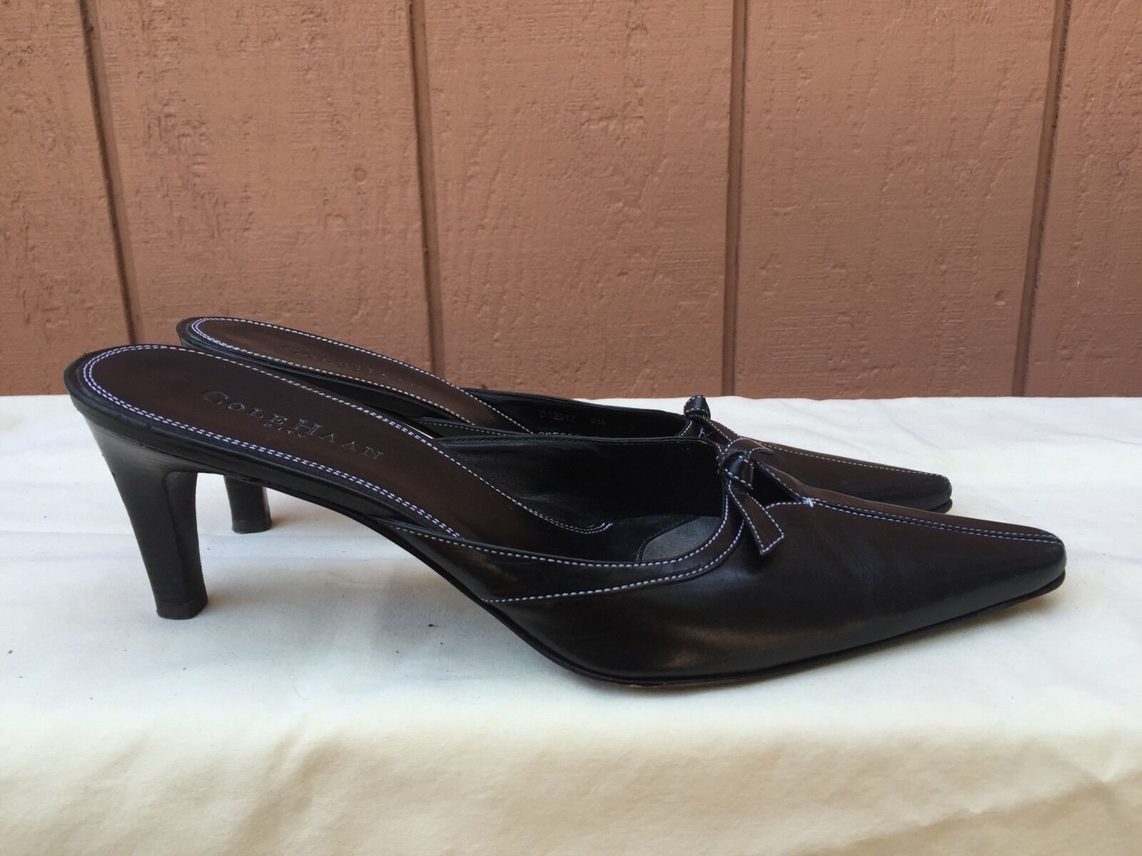 Excelente condición usada para mujer Cole Haan City Negro Cuero Calzado Antideslizante en arco Tacones mulas US 8.5 AA Excelente condición condición condición usada para mujer Cole Haan City Negro Cuero Calzado Antideslizante en arco Tacones mulas US 8.5 AA marcas en línea venta barata