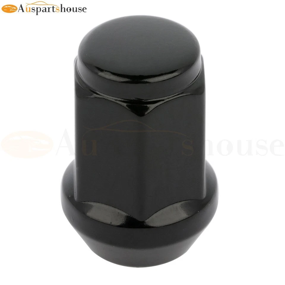 20x tuercas de rueda para Chevrolet K20 C30 1975-1986 acabado negro 9/16-18 1,38" Foto 3 de 4