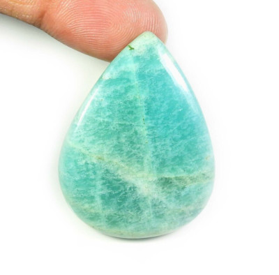 61 Cts Natural Amazonite Pear Cabochon Loose Gemstone Semiprecious Stone MI16-32