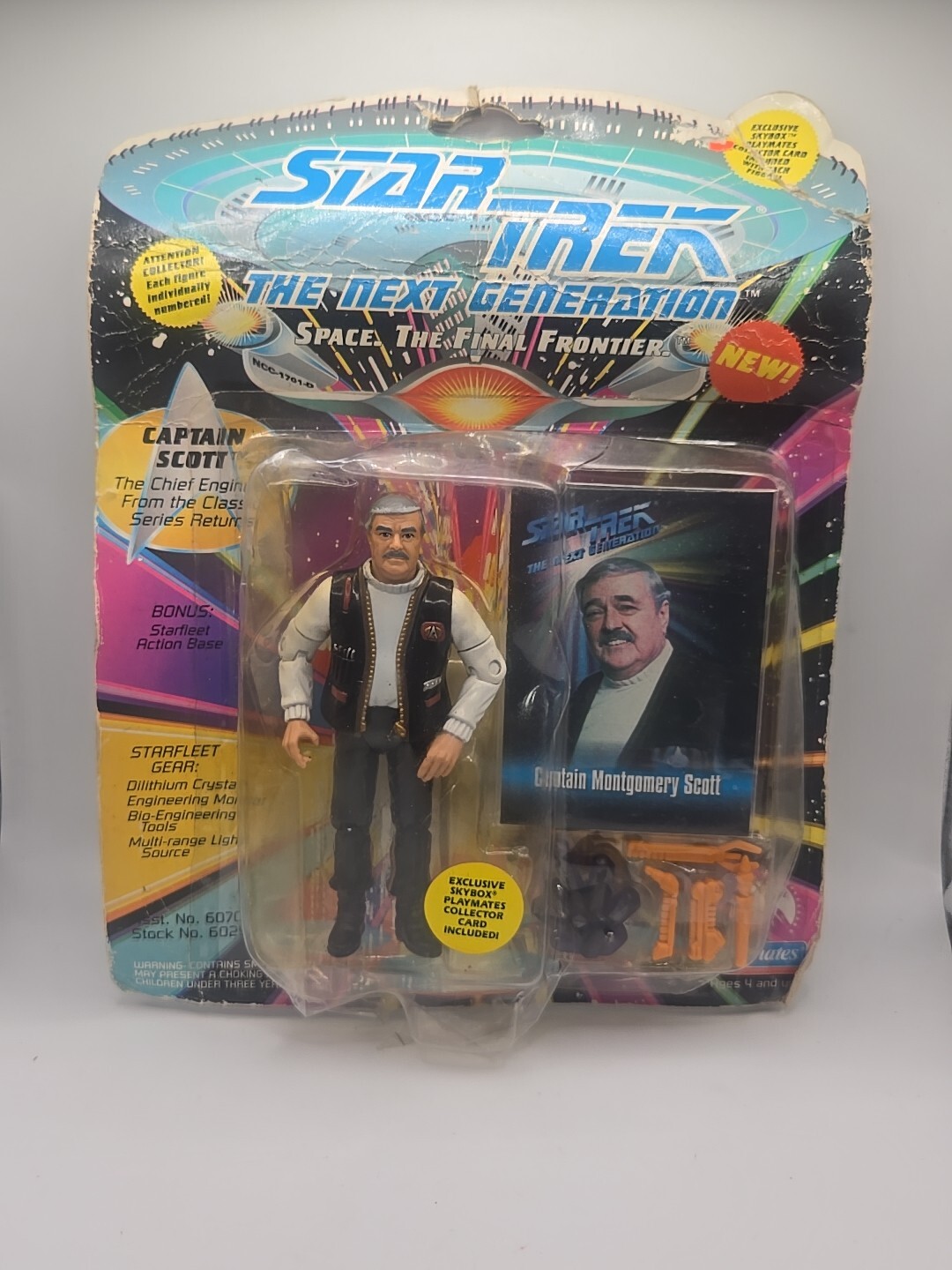 New 1992 STAR TREK Next Generation CAPTAIN SCOTT Action Figure Playmates #6029