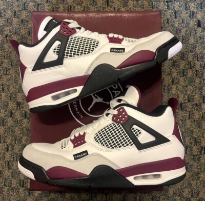 Size 9.5 - Nike Air Jordan 4 Retro x Paris Saint-Germain Bordeaux 2020 PSG rare