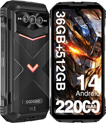 DOOGEE V MAX Plus(2024) 5G Rugged Smartphone, 22000mAh 36GB+512GB Android 14 NFC