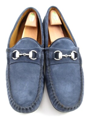 Allen Edmonds ''SEBASTIAN'' Men's BIT Driving Loafers 14 D Navy  Suede(584N)