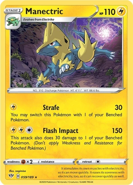 Manectric 059/189 Swsh03: Darkness Ablaze