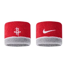 Nike NBA Houston Rockets Team Performance Basketball Wristbands Gray/Red , PAIR