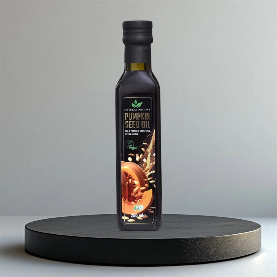 Pumpkin Seed Oil 250ml Virgin Cold Pressed, Pure, unrefined, vitamin E, omega 6 - Image 2 of 4