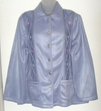 Tudor Court By Haband Women's Nwot Large Periwinkle Blue Fleece Jacket