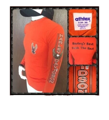 Harley-Davidson Long Sleeve 1980s Vintage T-Shirts for Men
