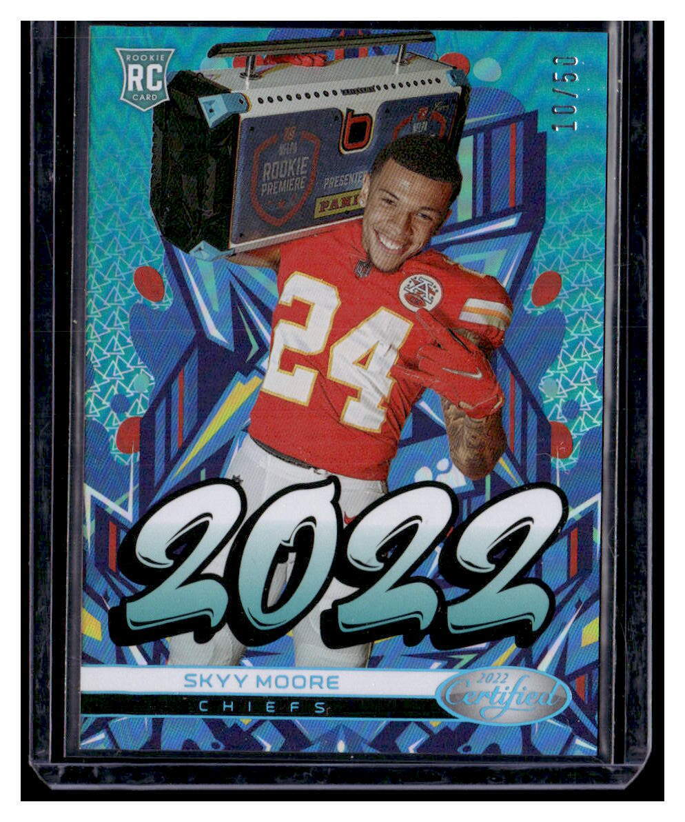 2022 Certified '22 Mirror Teal #17 Skyy Moore ROOKIE INSERT CHIEFS /50