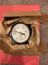 NEW MARSH PRESSURE GAUGE W0036 3.5" FACE 1/4"NPT 30-0-150VAC 40-0-115°F 