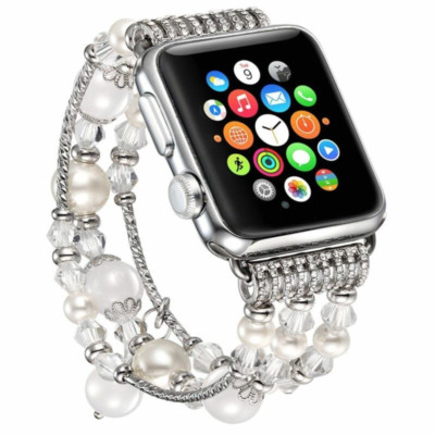 Women Agate Beads Strap Watch Band Loop For Apple Watch Series SE 6 5 4 3 2 1 