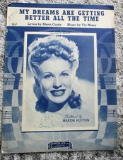 My Dreams Are Getting Better Marion Hutton Sheet Music 1944 2