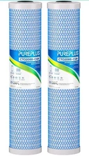 2x PUREPLUS 5 Micron 20 x 4.5" Whole House Lead Removal Water Filter CTO20BB-CQB