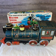 🔥WORKING🔥Vtg 1960's Western Special Locomotive Battery Operated Modern w/Box