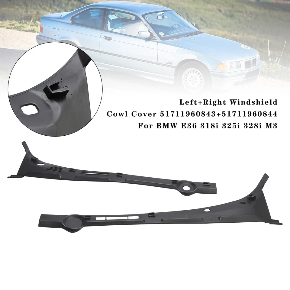 Left+Right Windshield Cowl Cover 51711960843 44 For BMW E36 318i 325i 328i M3 U - Image 3 of 4