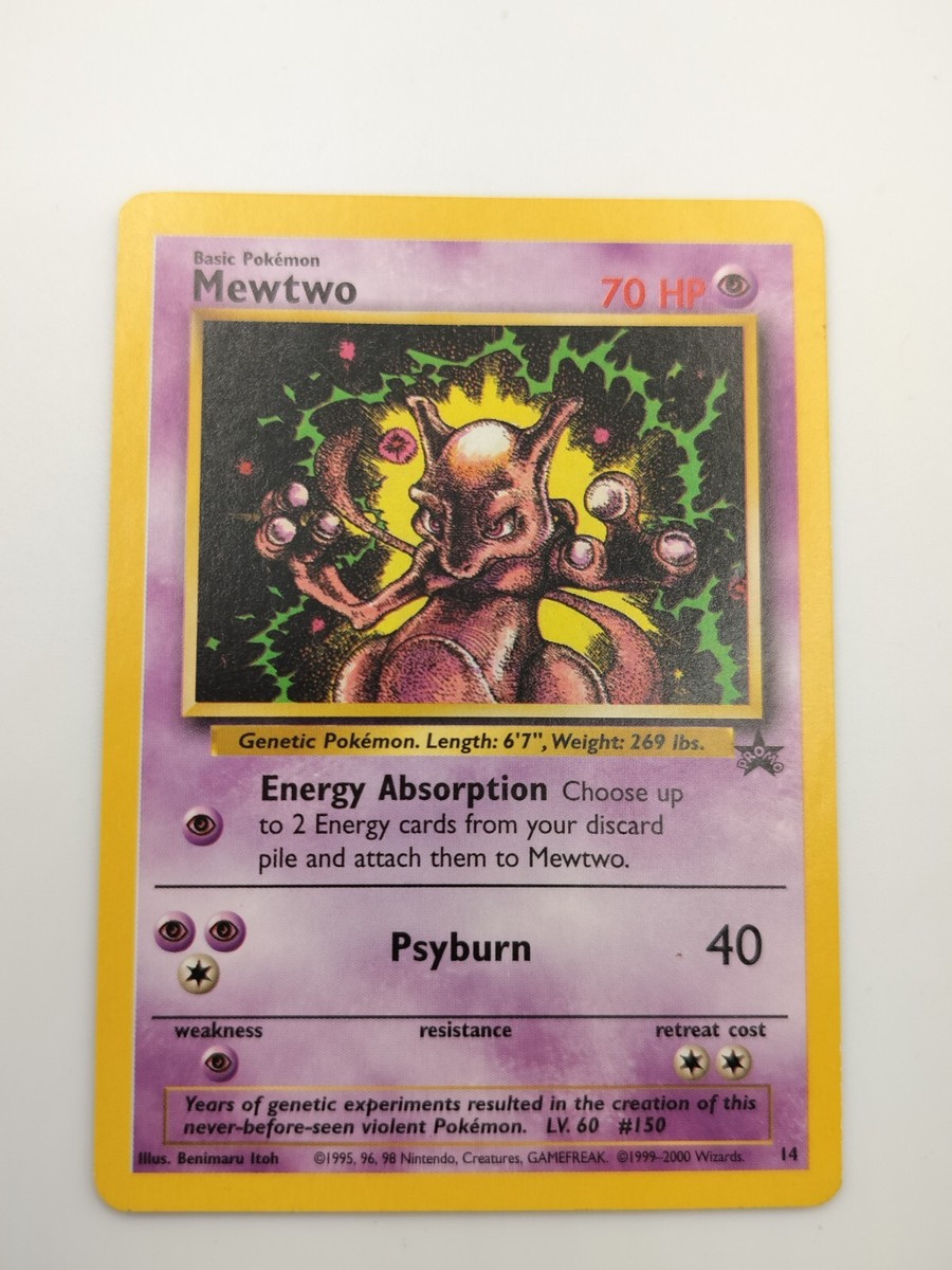 Pokemon Mewtwo 1995 Black Star Promo card 14 LV. 60 #150 | eBay