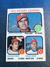 1973 Topps Baseball N.L. Victory Leaders Steve Carlton/Gaylord Perry Card #66(d)
