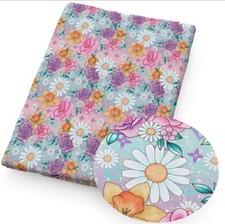 Spring Flower Flowers Floral FAUX LEATHER SHEET 8 x 12" 1218927 LITCHI