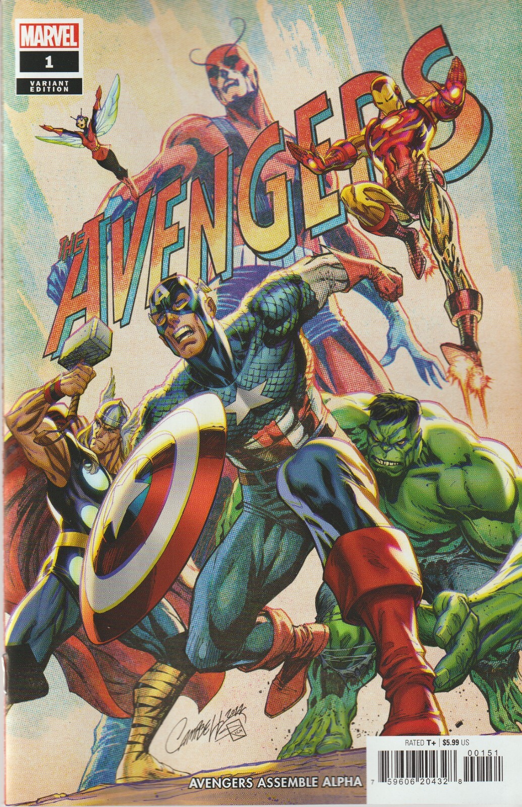MARVEL COMICS AVENGERS ASSEMBLE ALPHA #1 JANUARY 2023 CAMPBELL VAR 1ST PRINT NM