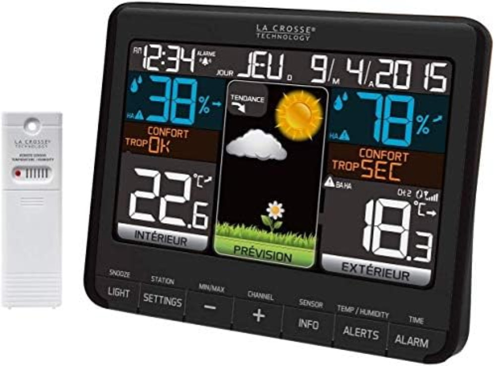 La Crosse Technology - WS6825 BLA, Stazione meteorologica, con sensore Esterno e