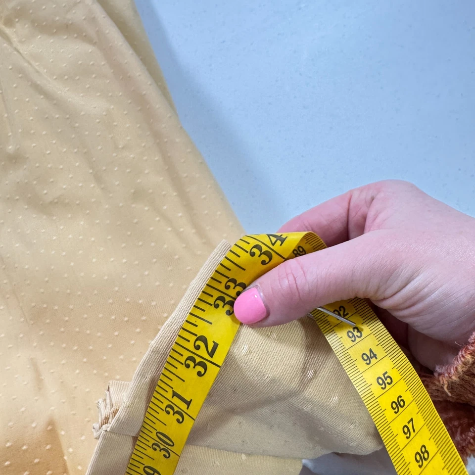 Pinch Plisado Cortinas Personalizadas Panel Cortina Par Amarillo Damasco Punto 89x33 Tradicional Foto 4 de 4