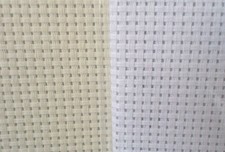 AIDA STICKSTOFF - 2,4 St/cm -130cm - WEIß + CREME -METERWARE - 1m á 32,75-37,75€