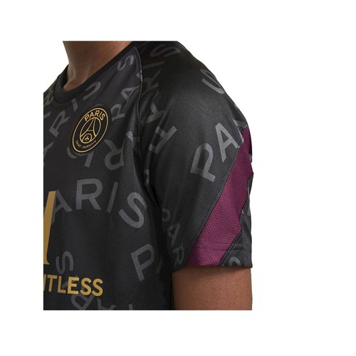 Nike GS PSG Pre-Match SS Soccer Top CK9751-010 Black/Bordeaux/Gold SZ XS-3XL - Picture 4 of 5