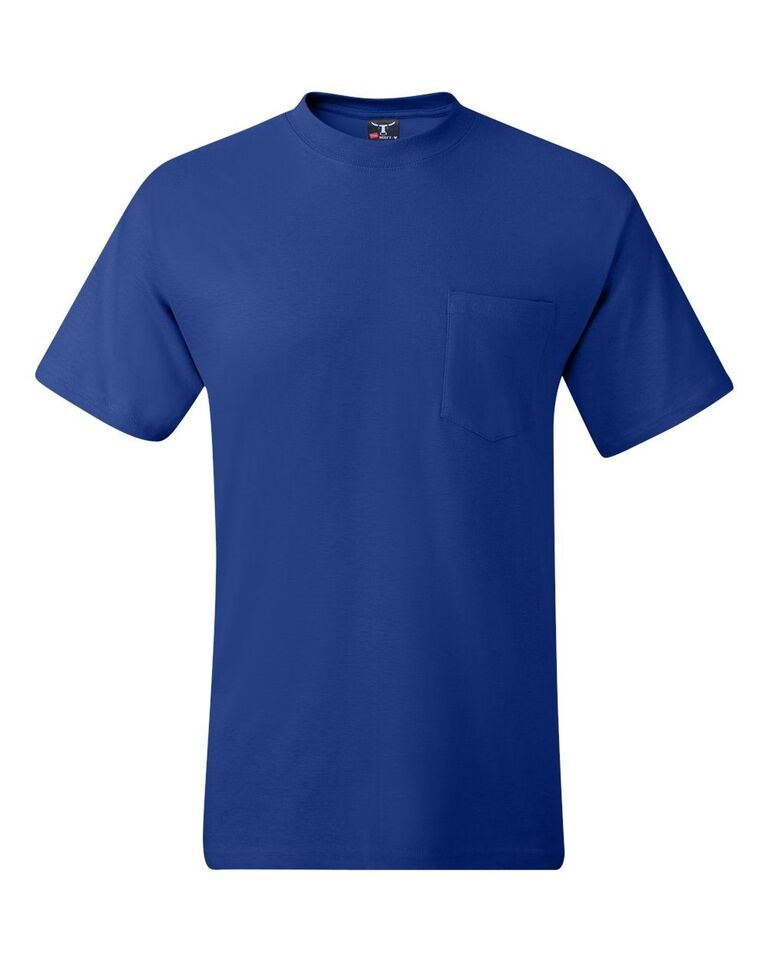 Hanes Beefy-T POCKET T-Shirt NEW 6.1 oz. 100% Cotton 5190 Mens S-3XL ...