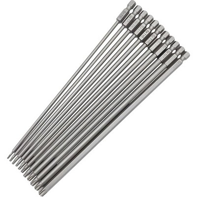 Torx Bit Set 11-teilig lang T6-T40 magnetisch 200mm S2 Stahl Werkzeug
