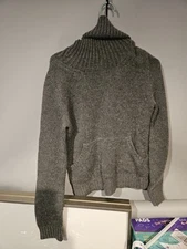 Moda International Women's Warm Gray Turtleneck Sweater  Sz M