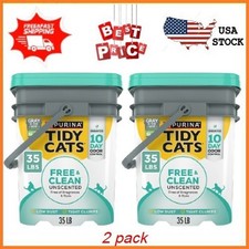 Purina Tidy Cats Free & Clean Unscented Cat Litter, 35 lb x2 pack 0.52 per pound