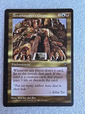 MTG Breathstealer's Crypt Visions Enchantment Rare Reserved Magic The Gathering