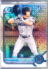 2022 Bowman Brady Allen #BCP-36 Marlins Chrome Prospects Mojo Refractors