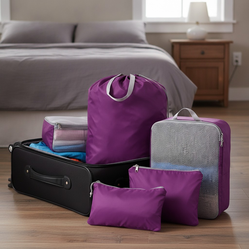 Travel Smart with 7 Lightweight Compression Packing Cubes - Perfect for Women