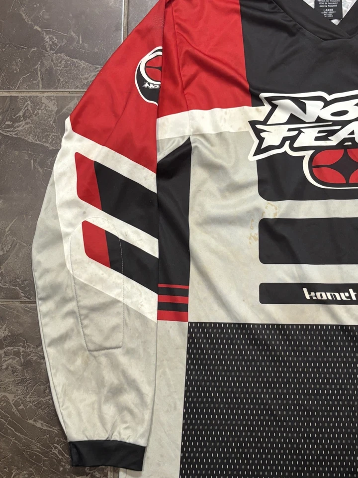 Vintage Y2K No Fear Komet 2000 Motocross Jersey Men’s size L - Image 3 of 4
