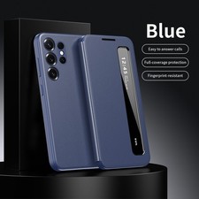 For Samsung Galaxy S26 Ultra S25 S24 S23 S22 Case , Side Window Smart Flip Cover