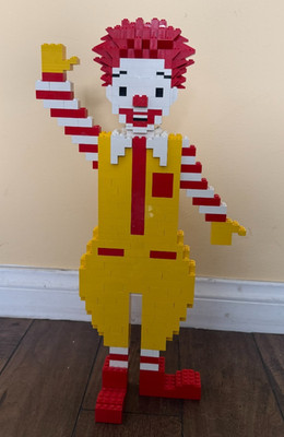 Vintage Ronald McDonald Happy Meal Lego 1980's Store Promo Complete 18'' high