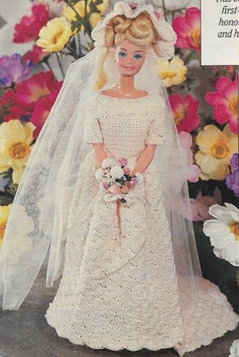 Garden Bride Gown/ Dress for 11 1/2'' fashion Doll crochet pattern instructions