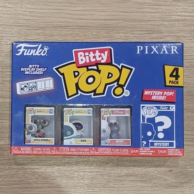 Funko Pixar Bitty Pop! 4er Pack Serie WALL-E EVE Remy Mystery Mini Figuren