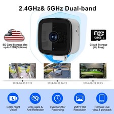 2.4G WIFI Window Camera 2K Indoor Cameras for Home Security Easy  Quick Install