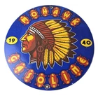New ListingVintage Mohawk Gasoline Sign - Gas Porcelain Service Native American Indian Sign