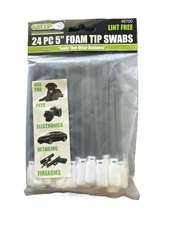 Grip 24pc 5" Foam Tip Swabs Lint Free Pets Electronics Detailing Firearms 46700