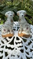 Elizabeth Marshall Hand Painted Staffordshire Style Porcelain Figurine Dog