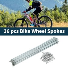 1 Set 14G 210mm Length Bicycle Spokes Nipple Carbon Steel Galvanized Universal